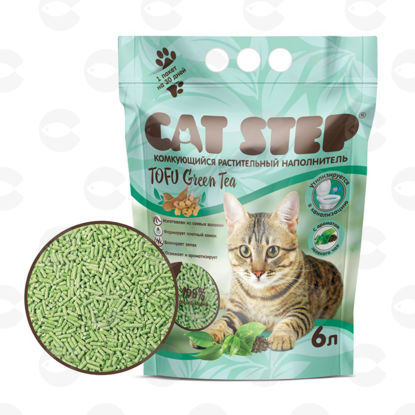 Picture of CAT STEP Tofu Green Tea Clumping բուսական  լցանյութ, 6 լ