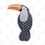 Picture of Triol BLACK&WHITE փափուկ խաղալիք շների համար «Toucan Bird», 180 մմ