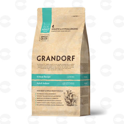 Picture of GRANDORF Cat Adult չոր կեր 4 տեսակի մսով (գառ, հնդկահավ, բադ, վայրի վարազ) կատուների համար, 2 կգ