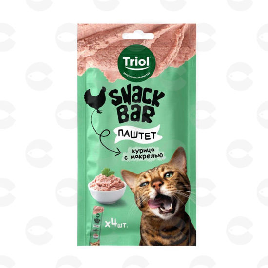 Picture of Տրիոլ SNACK BAR Խորտիկ, Հավի և Մակրելի Պաշտետ Կատուների Համար, 10 գ 4 հատ