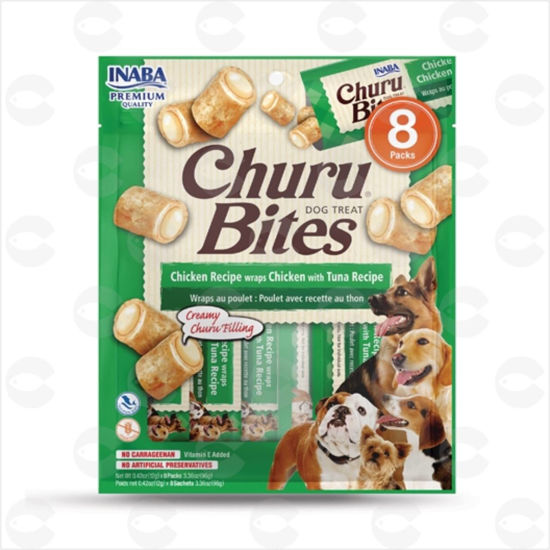 Picture of Churu Bites, հավով և թունա ձկով լցոնված բարձիկներ շների համար