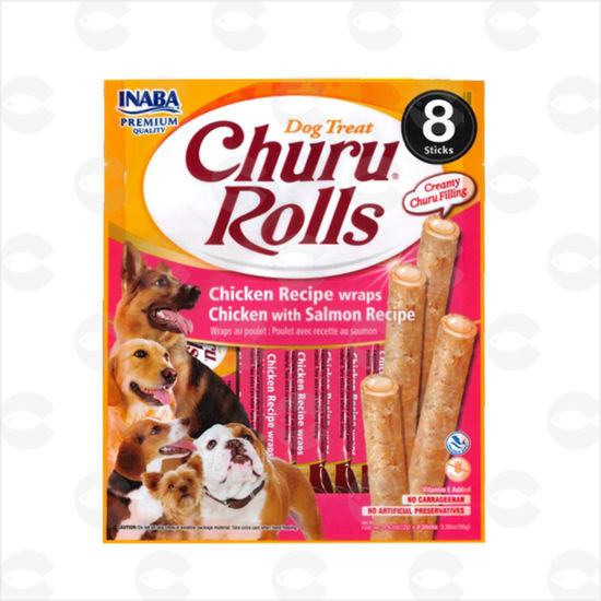 Picture of Churu Rolls, հավով և սալմոնով լցոնված ձողիկներ շների համար