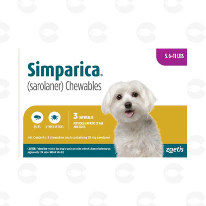 Picture of Zoetis Simparica հակատզային հաբեր 2․6-5 կգ կենդանիների համար