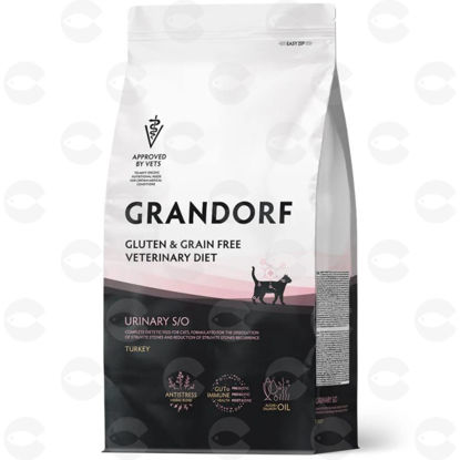 Picture of Grandorf Vet Cat Urinary S/O Չոր կեր հնդկահավով՝ միզաքարային հիվանդության կանխարգելման համար կատուների մոտ, 400 գ