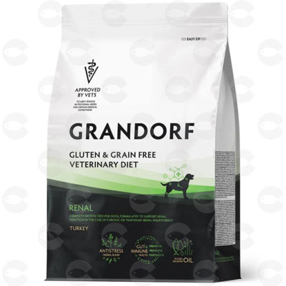 Picture of Grandorf Vet Dog Renal չոր կեր հնդկահավով՝ շների երիկամների ֆունկցիան պահպանելու համար, 3 կգ