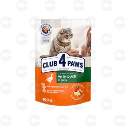 Picture of Club 4 Paws, բադի ժելե կատուների համար, 100 գ