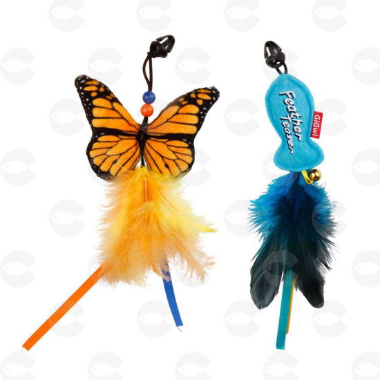 Picture of Gigwi CARBON POWER հեռակառավարվող դրազնիլկա երկու փոխարինելի կախազարդով (թիթեռ և մուկ) կատուների համար, 30 սմ