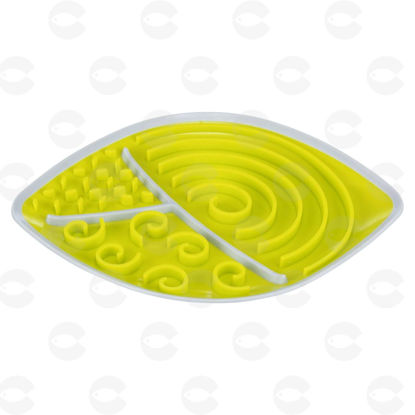 Picture of Կերաման սիլիկոնե՝ տերևաձև, սնունդի դանդաղ ընդունման համար, ռետինե տակով/28*21 սմ