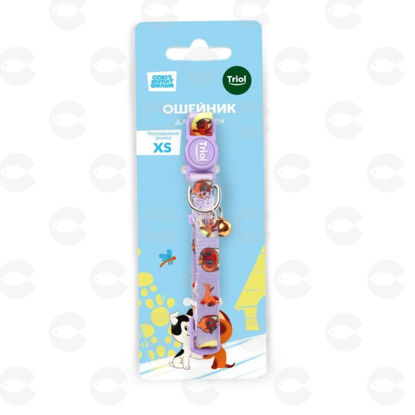 Picture of Triol նեյլոնե օձիք զանգակով «Կատվիկ» XS, նարնջագույն, 10×180–270 մմ