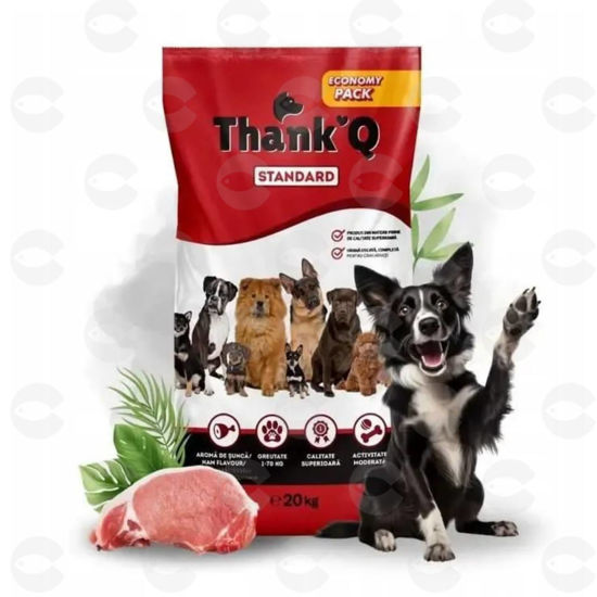 Picture of Շների կեր THANK Q խոզապուխտով, 20 կգ