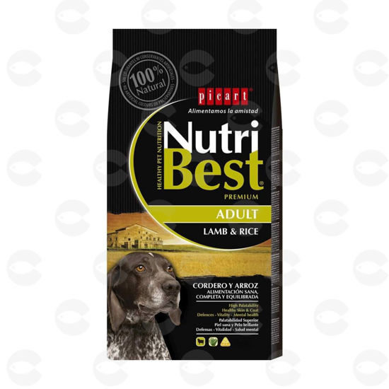 Picture of Picart Nutribest Adult Lamb & Rice 15կգ