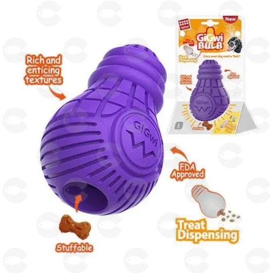 Picture of Ռետինե դիսպենսեր GiGwi լամպի տեսքով (L, մանուշակագույն) 8509