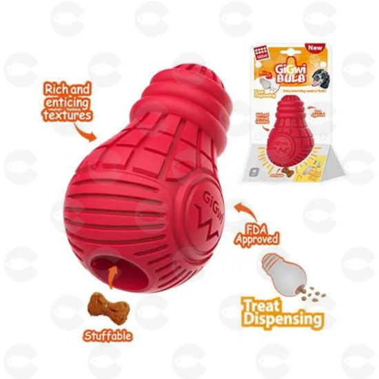 Picture of Ռետինե դիսպենսեր GiGwi լամպի տեսքով (M, կարմիր) 8489