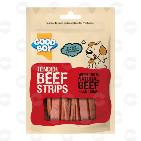 Picture of Տավարի մսով համովիկ շների համար (strips) ,Good Boy 90գր