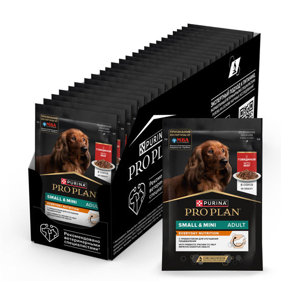 Picture of PRO PLAN Everyday Nutrition խոնավ կեր փոքր և միջին ցեղատեսակների չափահաս շների համար՝ տավարի մսով, սոուսում, 85 գ